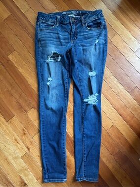 American Eagle Outfitters Distressed Skinny Jeans Regular Length